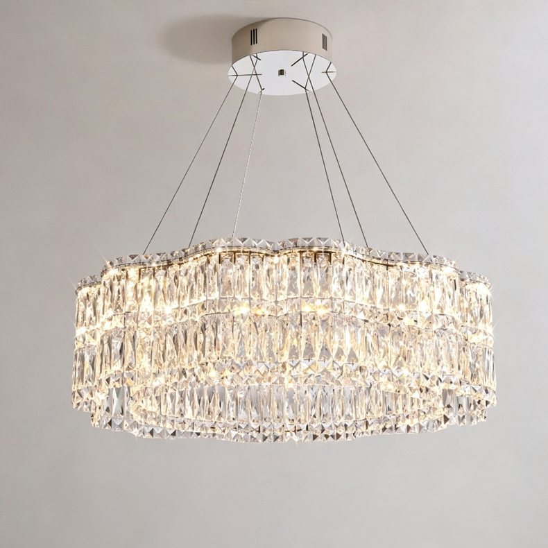 Luminaire Collection Luxury Large Round Crystal Chandelier