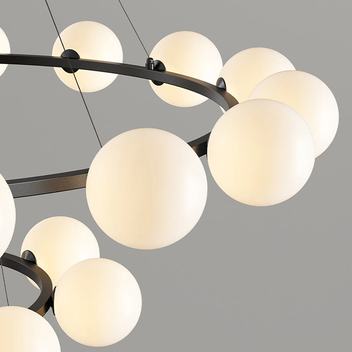 Modern Glass Shade Chandelier – Stylish metal design, suitable for dining rooms, living rooms, bedrooms, and restaurants
