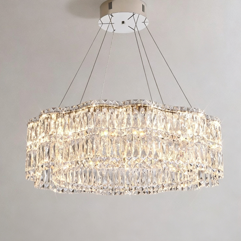 Luminaire Collection Luxury Large Round Crystal Chandelier