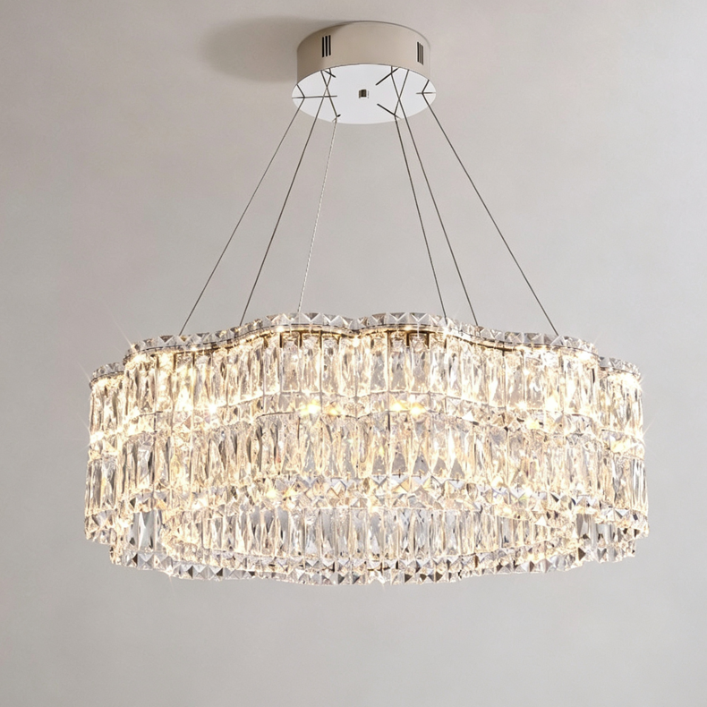 Luminaire Collection Luxury Large Round Crystal Chandelier