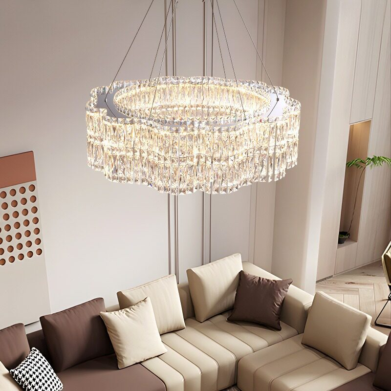 Luminaire Collection Luxury Large Round Crystal Chandelier