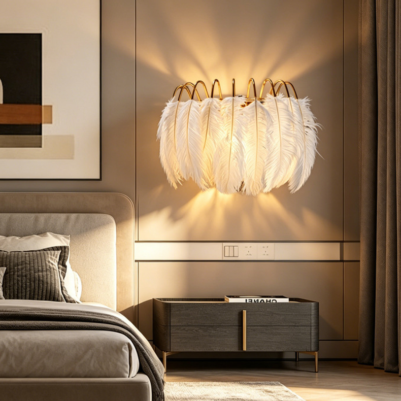 Lira PlumeDazzling Dreamy Crystal Wall Lamp