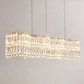 Luminaire Collection Luxury Large Rectangular Crystal Chandelier