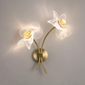 Floral-style bedside wall lamp