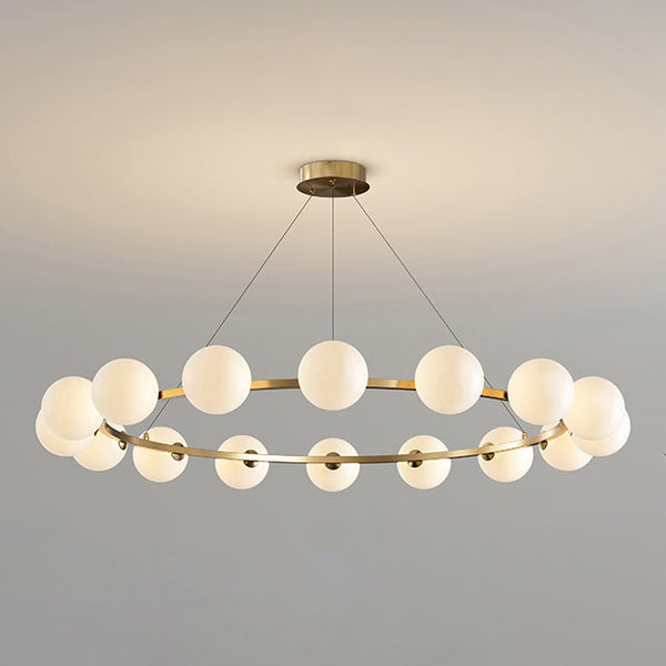 Modern Glass Shade Chandelier – Stylish metal design, suitable for dining rooms, living rooms, bedrooms, and restaurants