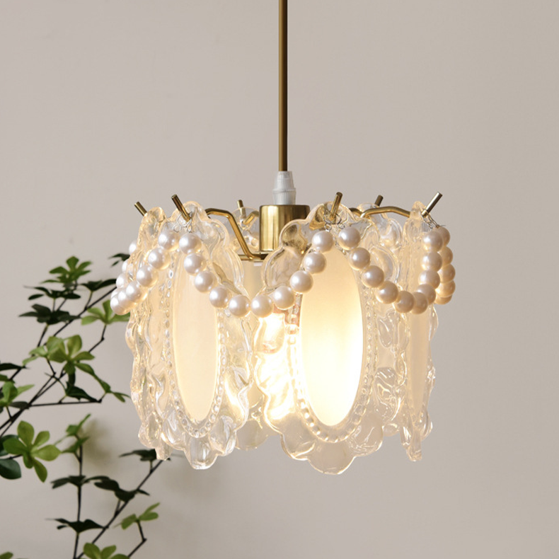 Luxury Pearl Feather Pendant Light