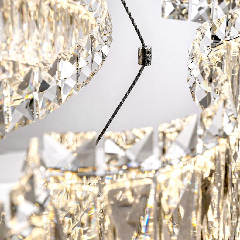 Luminaire Collection Luxury Large Round Crystal Chandelier