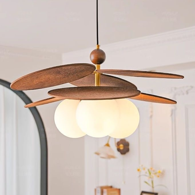 New rattan French chandelier