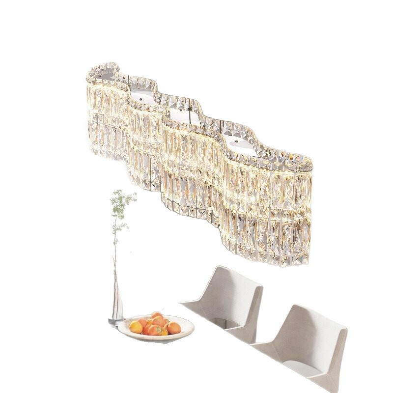 Luminaire Collection Luxury Large Rectangular Crystal Chandelier
