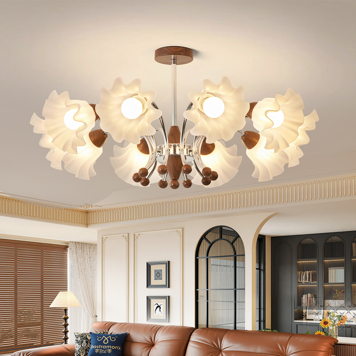 Vintage Lily-of-the-Valley Style Main Hall Chandelier