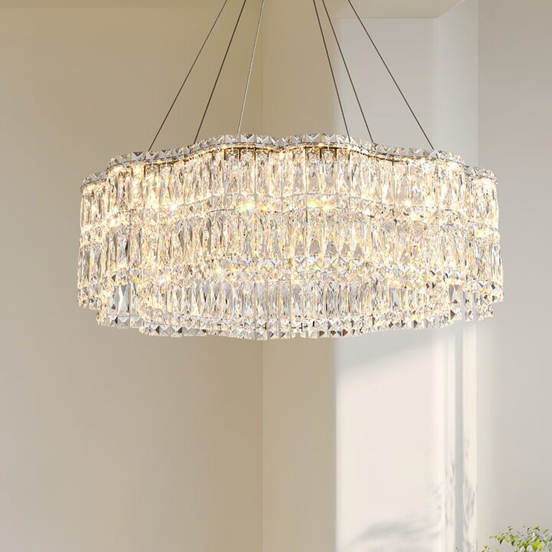 Luminaire Collection Luxury Large Round Crystal Chandelier