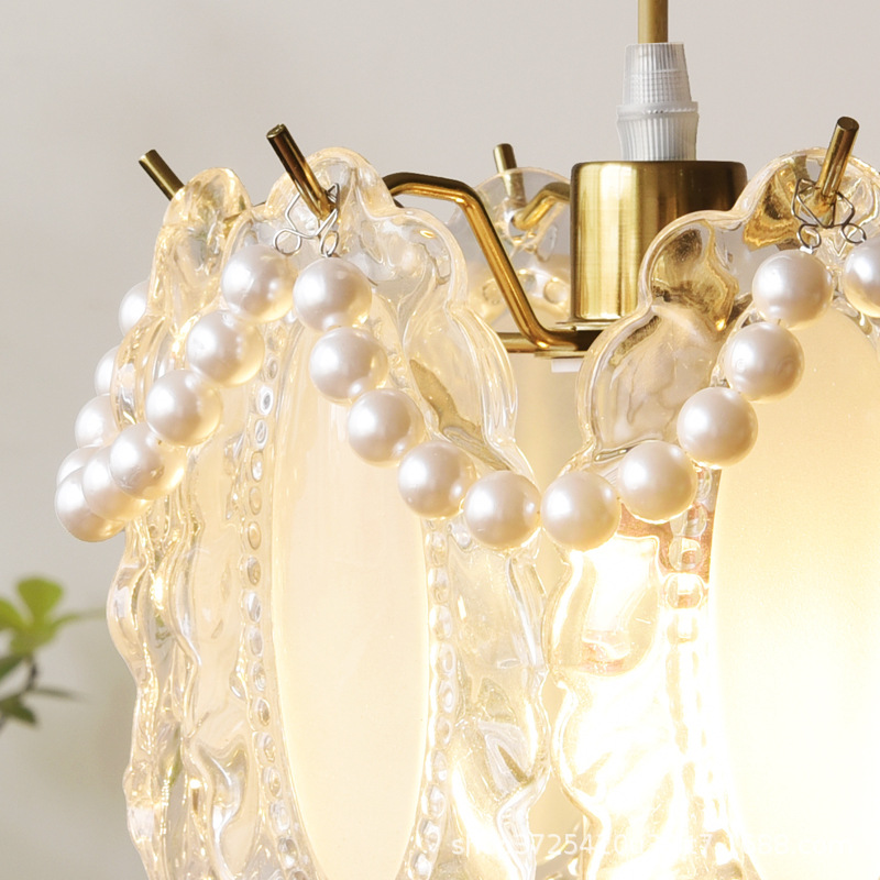 Luxury Pearl Feather Pendant Light